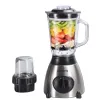 Silver blender with transparent cup body, fruit toppings, lemon green leaves and small accessories Item Picture